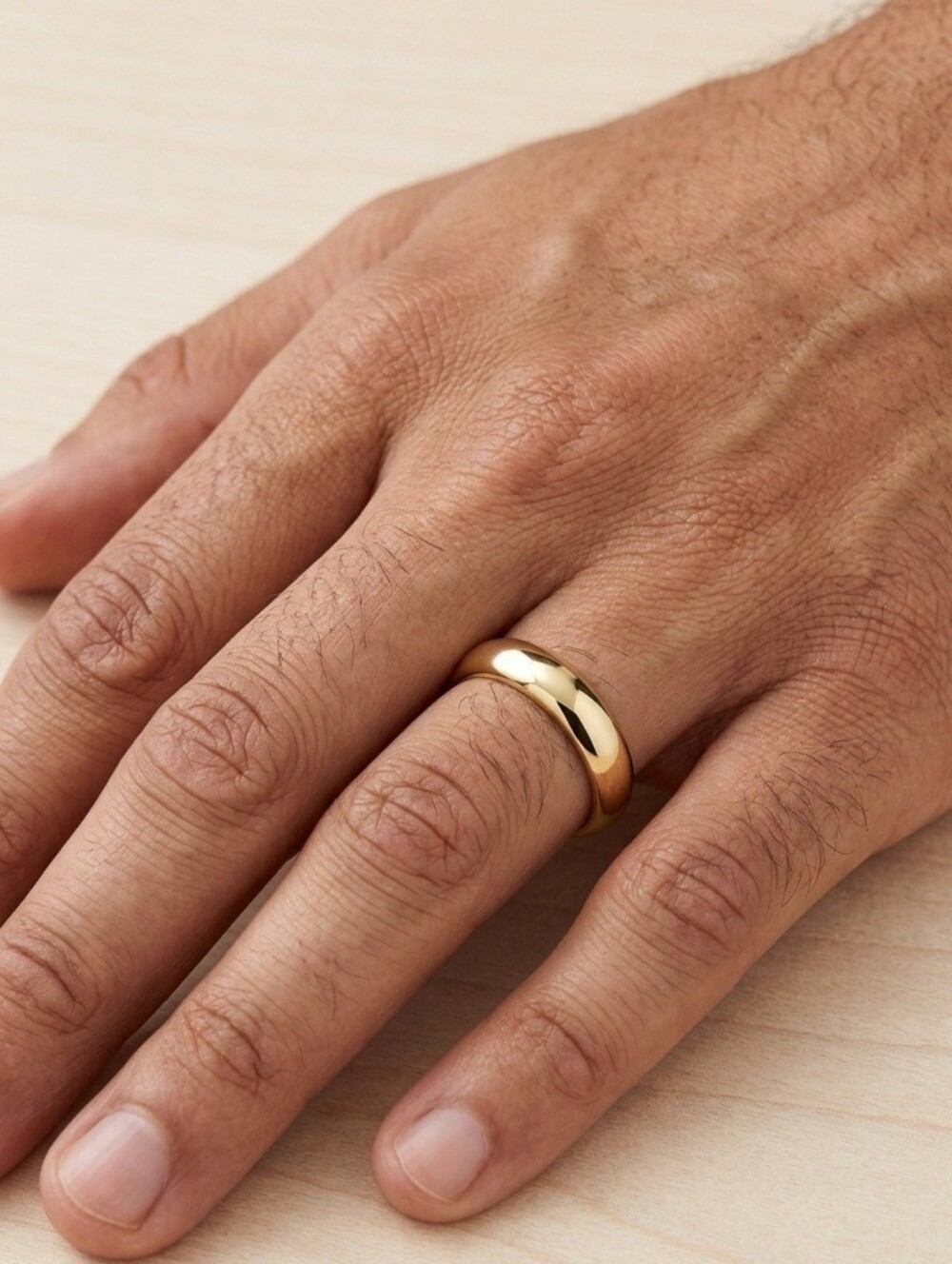 Elegant Gold Tungsten Ring - Picture 3 of 5